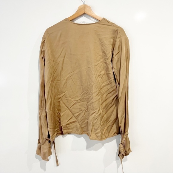 Revolve x L'Academie Tie Sleeve Blouse in Brown - Picture 6 of 13